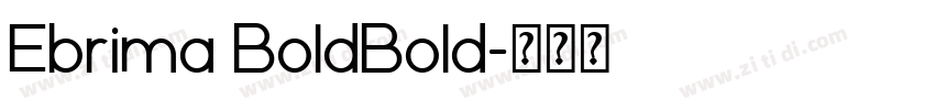 Ebrima BoldBold字体转换
